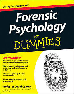 eBook (epub) Forensic Psychology For Dummies de David Canter