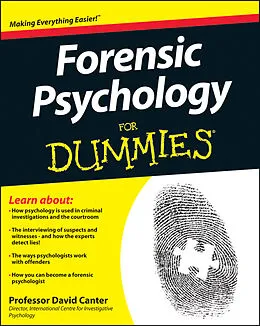 E-Book (epub) Forensic Psychology For Dummies von David Canter