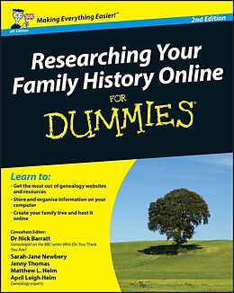 E-Book (epub) Researching Your Family History Online For Dummies von Nick Barratt, Sarah Newbery, Jenny Thomas