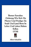 Kartonierter Einband Berner Synodus von Albert Schadelin