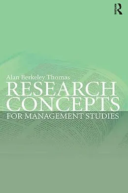 PDF Research Concepts for Management Studies von Alan Berkeley Thomas