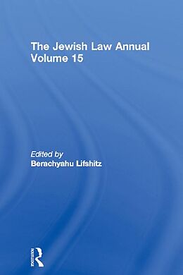 eBook (epub) The Jewish Law Annual Volume 15 de 