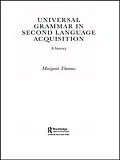 E-Book (epub) Universal Grammar in Second-Language Acquisition von Margaret Thomas