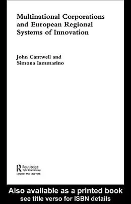E-Book (epub) Multinational Corporations and European Regional Systems of Innovation von John Cantwell, Simona Iammarino