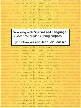 E-Book (pdf) Working with Specialized Language von Lynne Bowker, Jennifer Pearson
