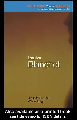 E-Book (pdf) Maurice Blanchot von Ullrich Haase, William Large