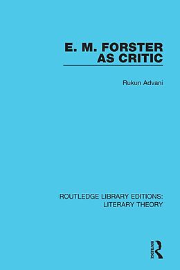 eBook (pdf) E. M. Forster as Critic de Rukun Advani