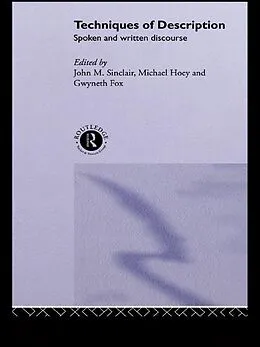 E-Book (pdf) Techniques of Description von Gwyneth Fox, Michael Hoey, John M. Sinclair