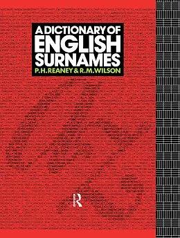 E-Book (epub) A Dictionary of English Surnames von P. H. Reaney, R. M. Wilson