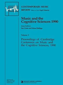 E-Book (pdf) Music and the Cognitive Sciences 1990 von Ian Cross