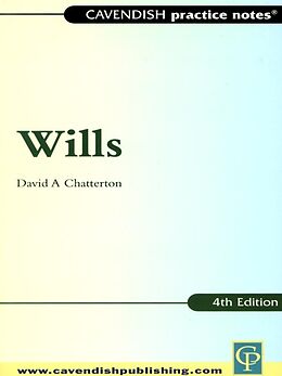 E-Book (pdf) Practice Notes on Wills von David Chatterton