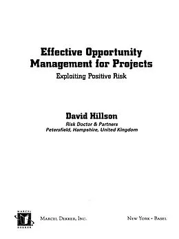 E-Book (epub) Effective Opportunity Management for Projects von David Hillson