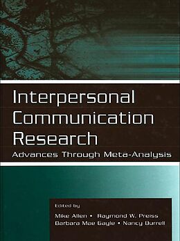 E-Book (epub) Interpersonal Communication Research von 