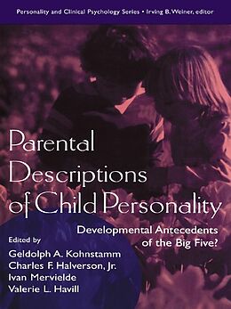 E-Book (pdf) Parental Descriptions of Child Personality von 