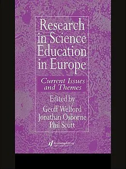E-Book (pdf) Research in science education in Europe von Geoff Welford, Jonathan Osborne, Phil Scott