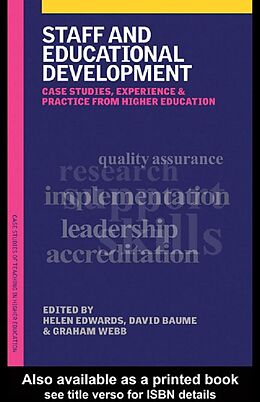 E-Book (pdf) Staff and Educational Development von David Baume, Helen Edwards, Graham Webb