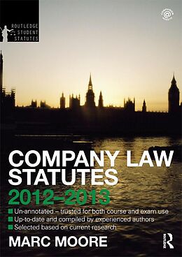 eBook (pdf) Company Law Statutes 2012-2013 de Marc Moore