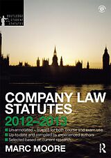 eBook (epub) Company Law Statutes 2012-2013 de Marc Moore