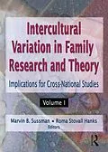 PDF Intercultural Variation in Family Research and Theory von Roma S Hanks, Marvin B Sussman