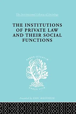 E-Book (epub) Inst Of Private Law Ils 208 von Karl Renner, Otto Kahn-Freund, A. Schwarzschild