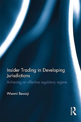 eBook (pdf) Insider Trading in Developing Jurisdictions de Wunmi Bewaji