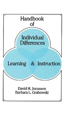 E-Book (epub) Handbook of Individual Differences, Learning, and Instruction von David H. Jonassen, Barbara L. Grabowski