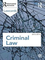 eBook (epub) Criminal Lawcards 2012-2013 de Routledge