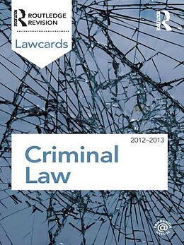 eBook (epub) Criminal Lawcards 2012-2013 de Routledge