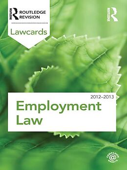 eBook (pdf) Employment Lawcards 2012-2013 de Routledge