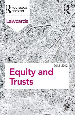 eBook (epub) Equity and Trusts Lawcards 2012-2013 de Routledge