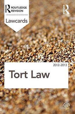 eBook (epub) Tort Lawcards 2012-2013 de Routledge