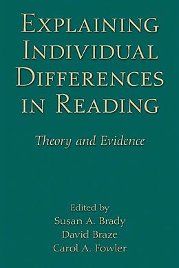 eBook (epub) Explaining Individual Differences in Reading de 