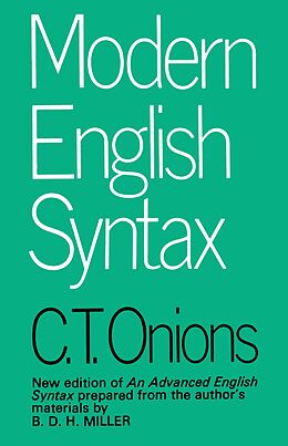 eBook (epub) Modern English Syntax de C. T. Onions