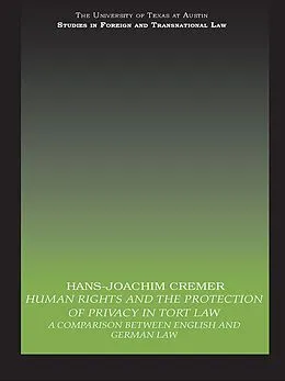 E-Book (epub) Human Rights and the Protection of Privacy in Tort Law von Hans-Joachim Cremer
