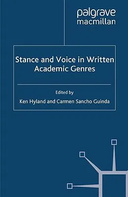E-Book (pdf) Stance and Voice in Written Academic Genres von Carmen Sancho Guinda