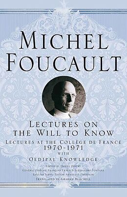 eBook (pdf) Lectures on the Will to Know de M. Foucault