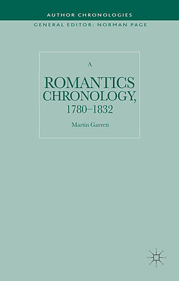 Fester Einband A Romantics Chronology, 1780-1832 von Martin Garrett