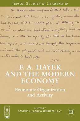 Livre Relié F. A. Hayek and the Modern Economy de Sandra J. Levy, David M. Peart