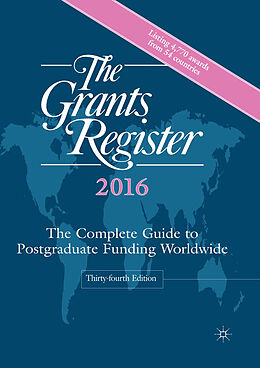 Fester Einband The Grants Register 2016, 2 Teile von Palgrave Macmillan Ltd