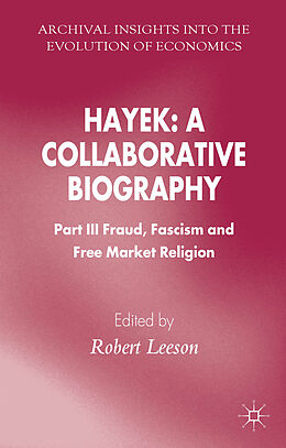 Livre Relié Hayek: A Collaborative Biography de Robert Leeson