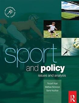 Fester Einband Sport and Policy von Barrie Houlihan, Matthew Nicholson, Russell Hoye