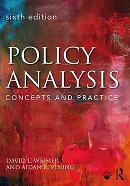 Couverture cartonnée Policy Analysis de David Weimer, Aidan Vining