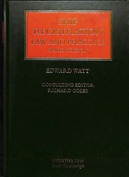 Livre Relié Ship Registration: Law and Practice de Edward Watt, Richard Coles