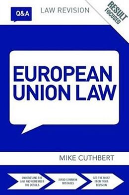 Livre Relié Q&A European Union Law de Michael Cuthbert