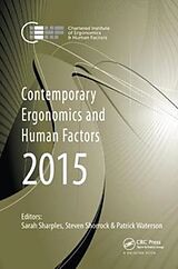 Livre Relié Contemporary Ergonomics and Human Factors 2015 de Sarah (University of Nottingham, Uk) Sho Sharples