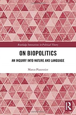 Livre Relié On Biopolitics de Marco Piasentier
