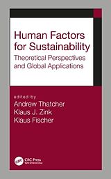 Livre Relié Human Factors for Sustainability de Andrew (University of the Witwatersrand, Thatcher