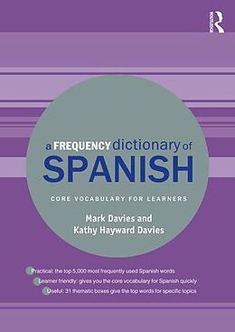 Couverture cartonnée A Frequency Dictionary of Spanish de Mark Davies, Kathy Hayward Davies