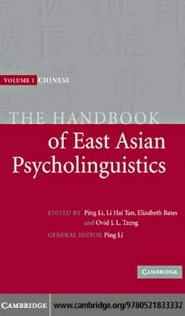 PDF Handbook of East Asian Psycholinguistics: Volume 1, Chinese von Li
