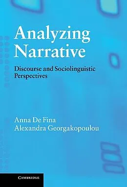 E-Book (epub) Analyzing Narrative von Anna De Fina